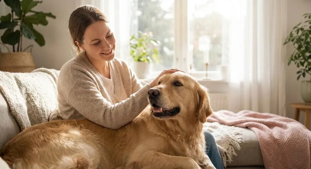 しつけで噛み癖が改善し信頼関係が深まった幸せな飼い主と犬