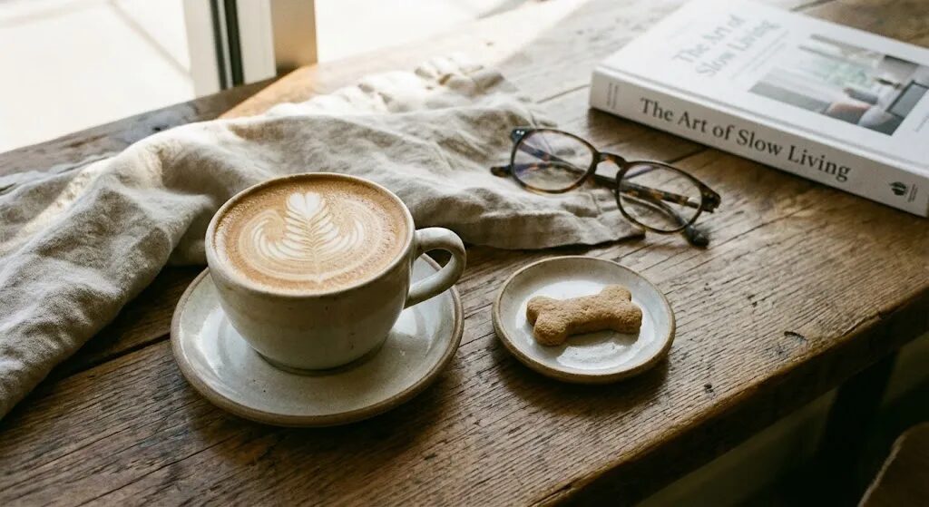 カフェラテとおやつ