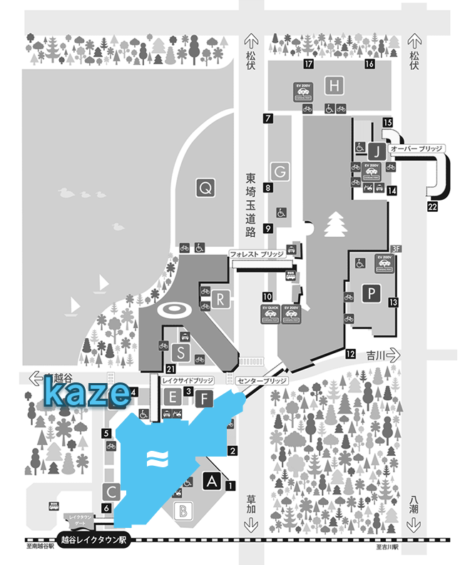 レイクタウンkazeのマップ