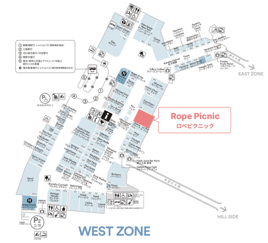 ロペピクニックの地図