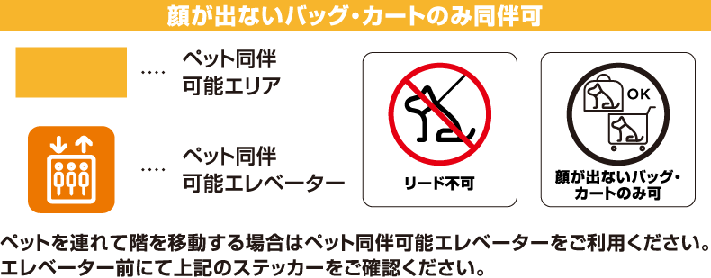 ペット同伴可能判別ステッカー